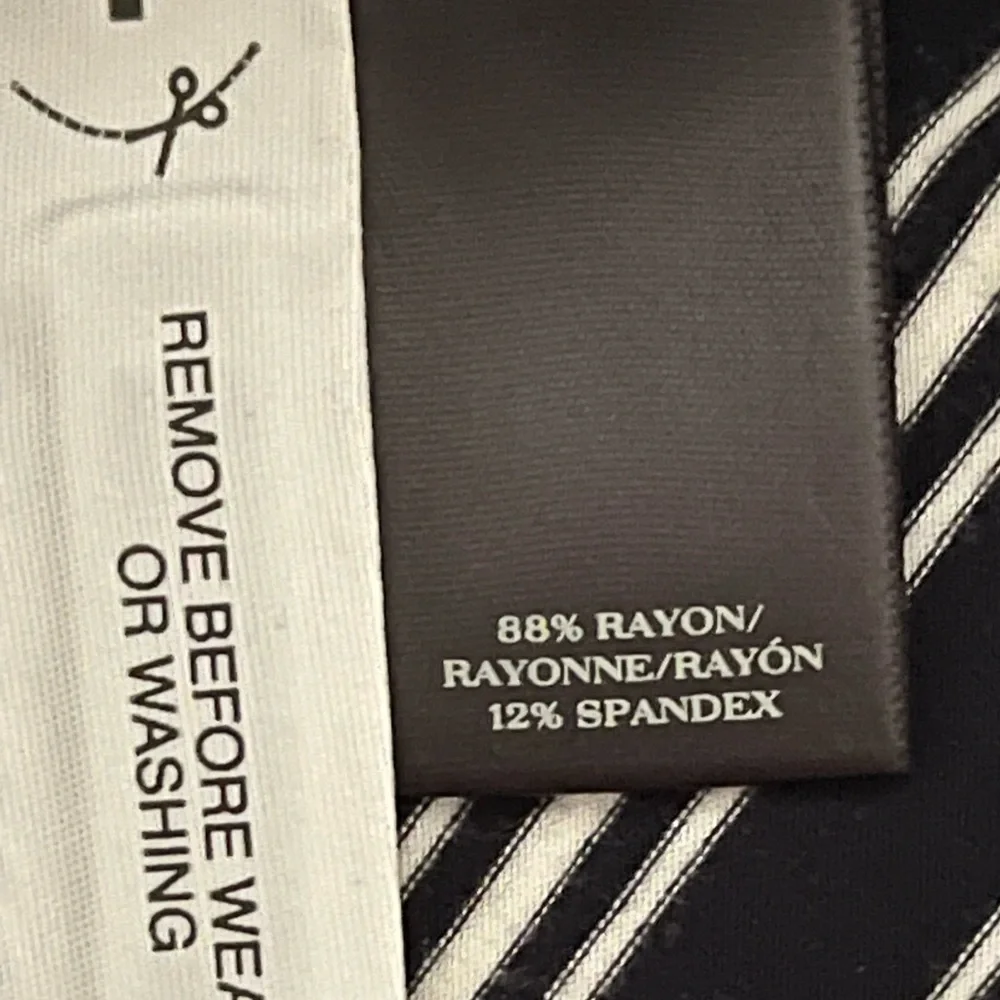 Ann Taylor Navy & White Diagonal Striped Maxi Skirt - Picture 7 of 7